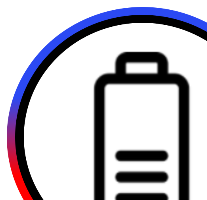 Black & white battery icon