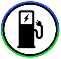 Black & white fuel pump icon